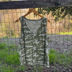 Old Navy Camo Green Sleeveless Top